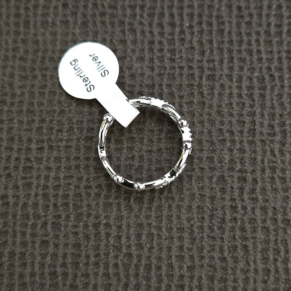 Cote d'Argent Silver🤍 U-Link⛓️ Ring With Clear Crystals💎 - NWT - Picture 7 of 16